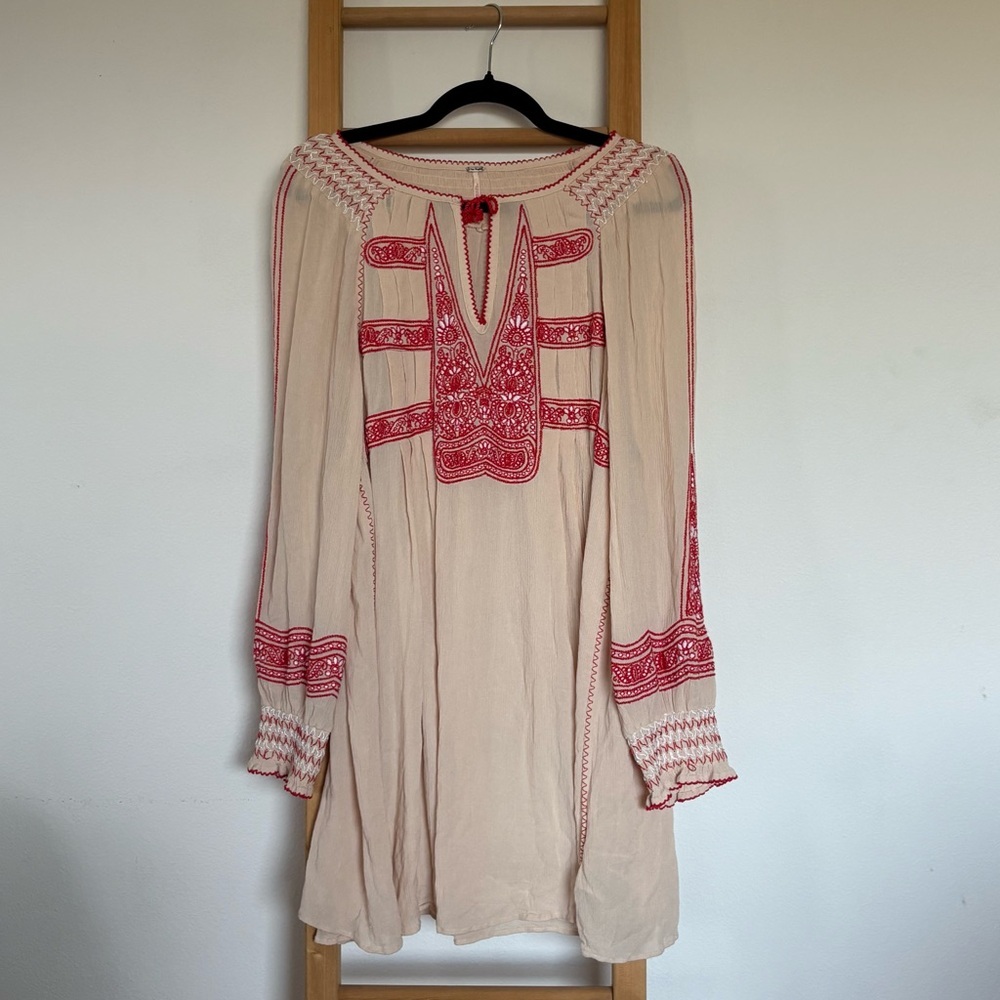Free People Wind Willow Mini Peasant Dress - Picture 5 of 11